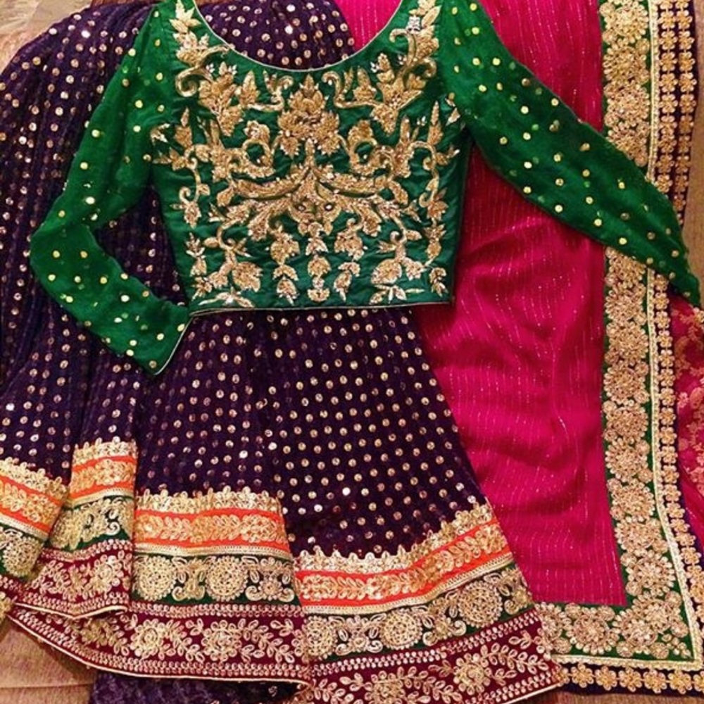 Elegant Green and Purple lengths